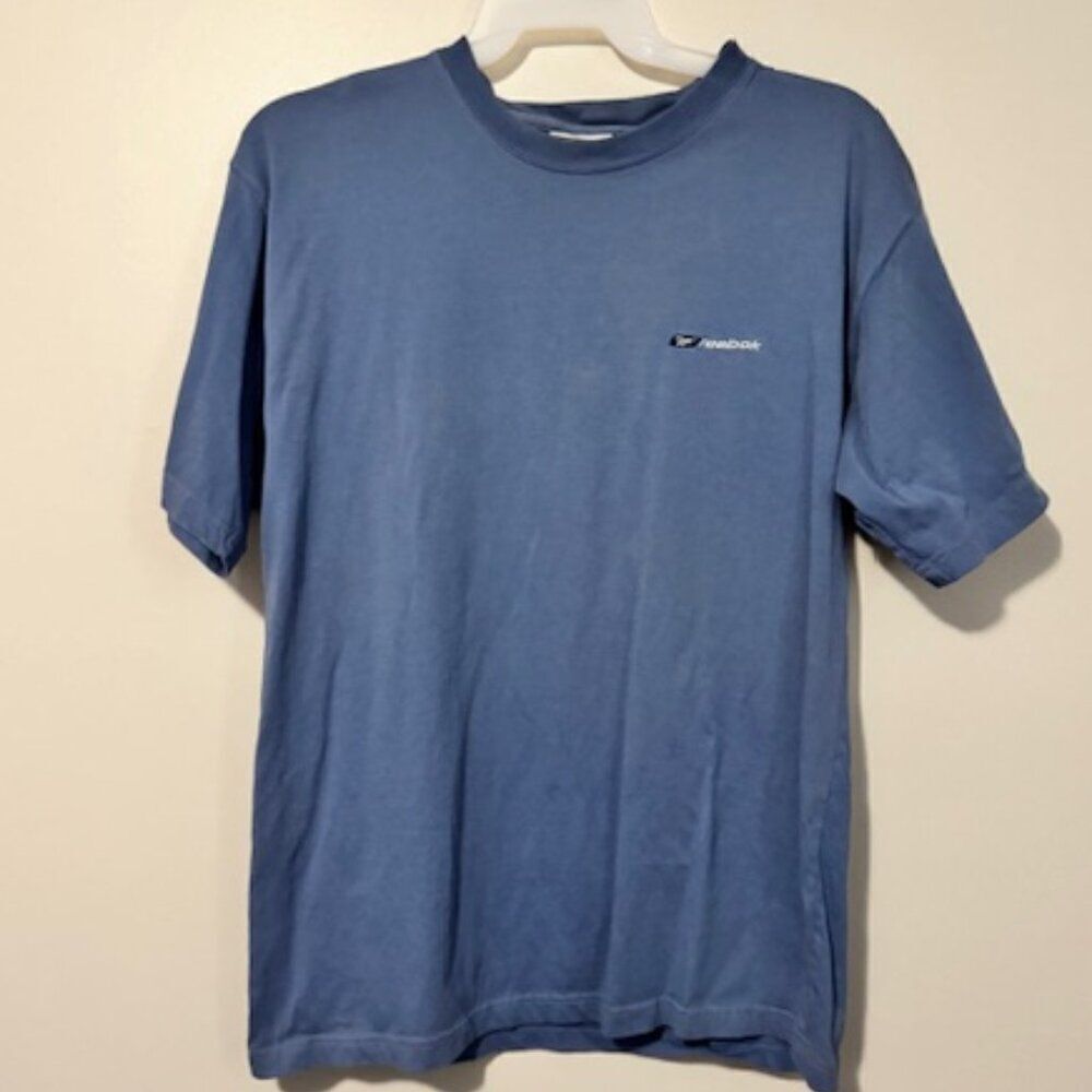 USED Men's Reebok Short Sleeve Shirt Color Blue Size Large